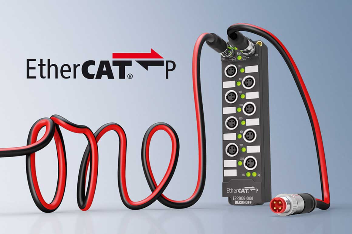 与 EtherCAT 一样，用户可以灵活选择拓扑结构，并能够让总线型、星型及树型结构相互组合，以便实现最优、最经济的系统布局。与传统的 Power over Ethernet（PoE）不同，设备也可使用 EtherCAT P 级联，由一个电源模块供电。
