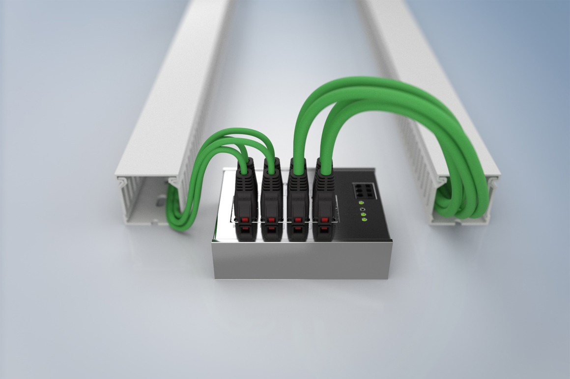 The ZK1090-9191-Cxxx: space-saving cable routing and easy installation.